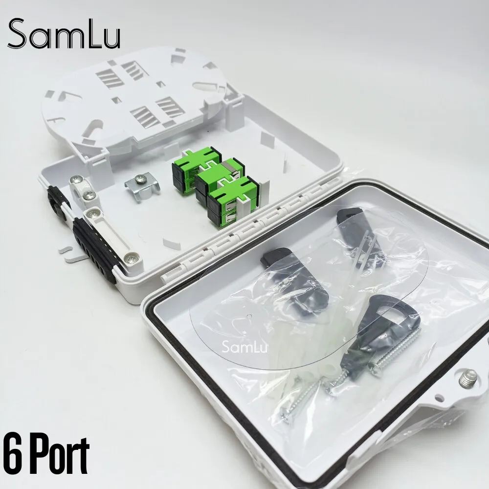 6-kernen glasvezeldistributie optische doos Cattse FTTH-terminal Gegevensinformatiedoos Valkabelbescherming Banco •ка