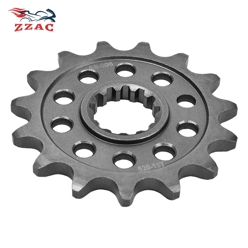 15T Motorcycle Front Sprocket For Kawasaki ZX-6R ZX6R ZX 6R ZX636 ZX 636 Ninja 2019-2023 20CrMnTi Small Gear Fit 520 Chain