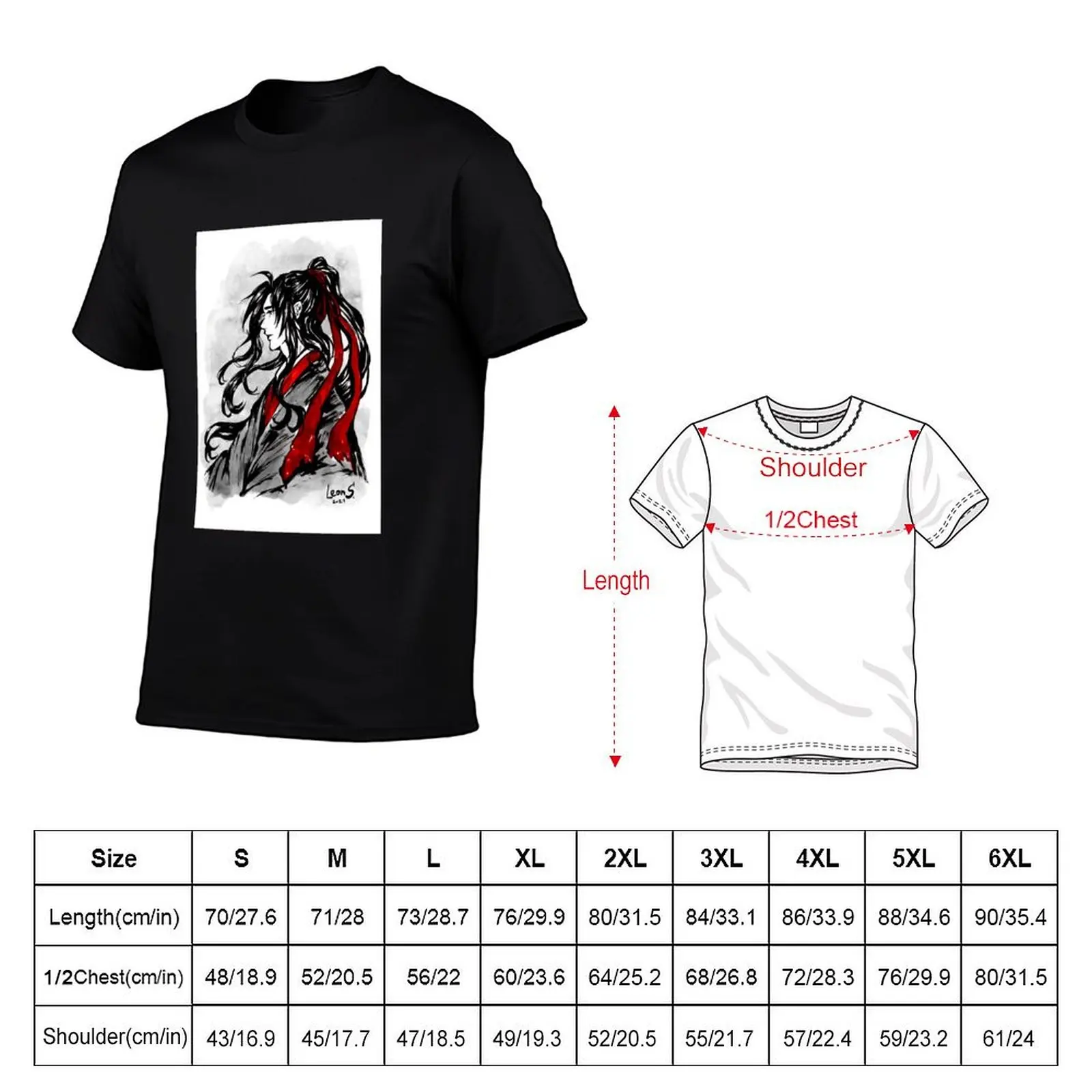 Wei Ying T-Shirt anime graphic t shirt vintage mens t shirts top quality