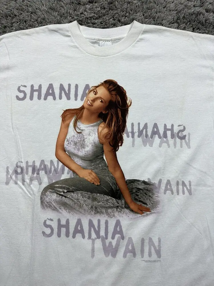 Vintage Shania Twain 1998 Country Music Singer Tour Concert Polygram T Shirt XL