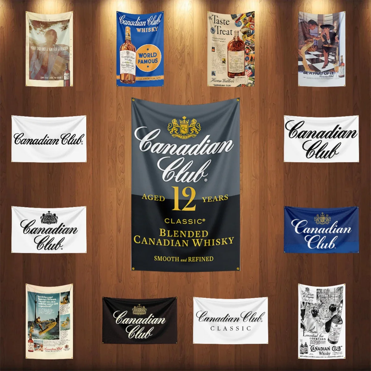 Bandera de whisky C-canadiense de 3x5 pies, pancarta de vino con Alcohol impresa de poliéster para decoración, bebida, ron, bandera de cerveza