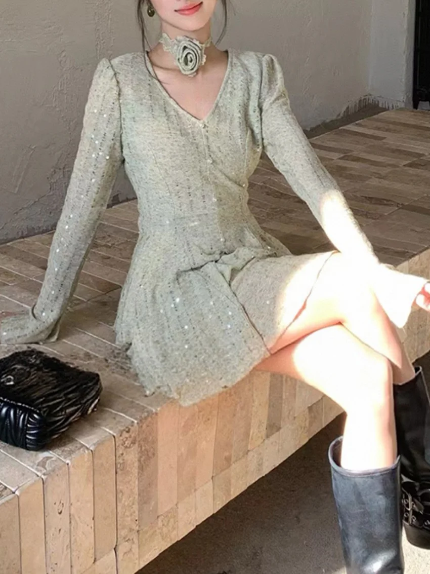 Alien Kitty 여름 니트웨어 정장 여성 v 넥 슬림 피트 코트 세련된 2025 부드럽고 우아한 Office Lady New High Street 미니 스커트 세트