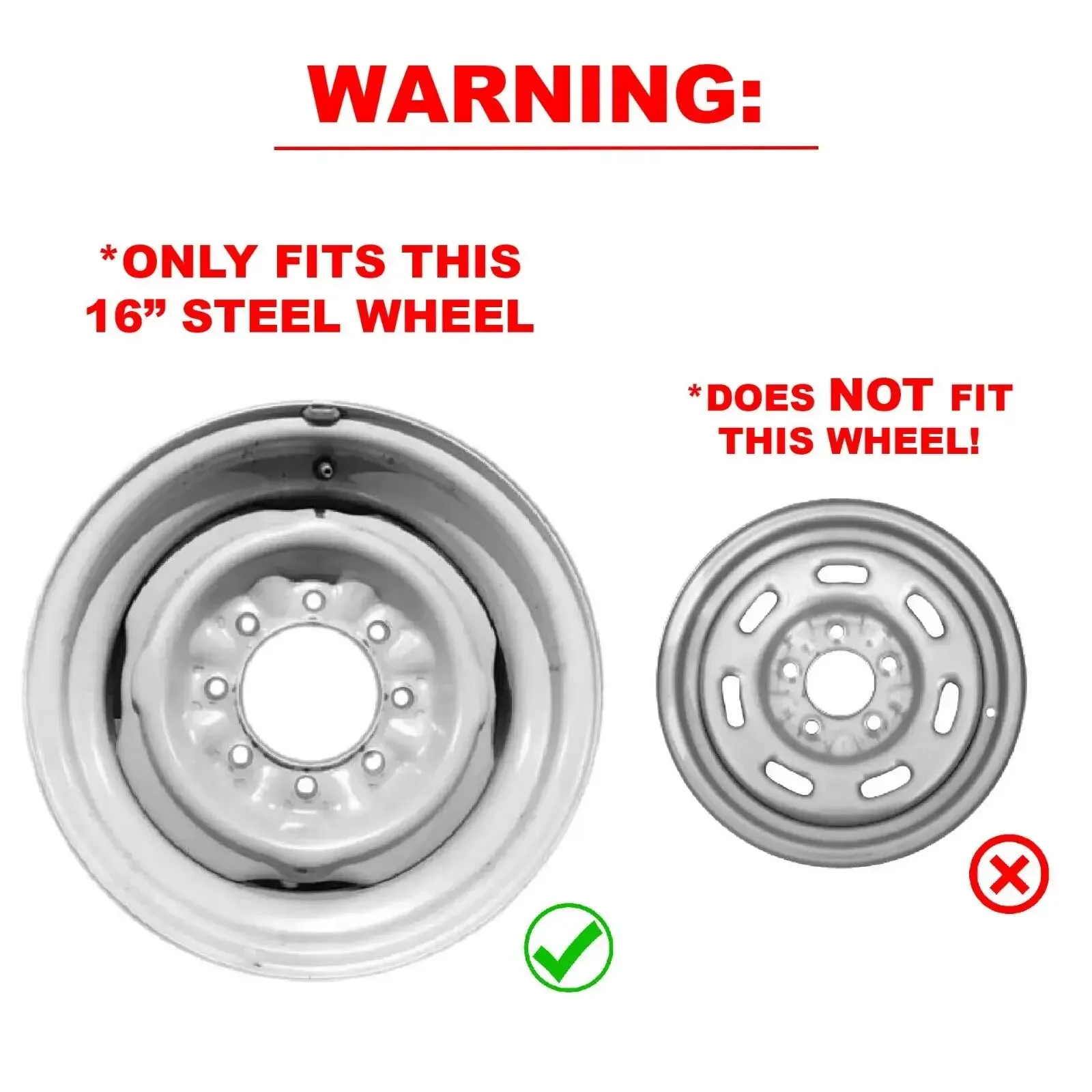 Hubcap الفضة الثقيلة ، مناسبة لسلسلة فورد فان أون ، 16 في ، 1 في