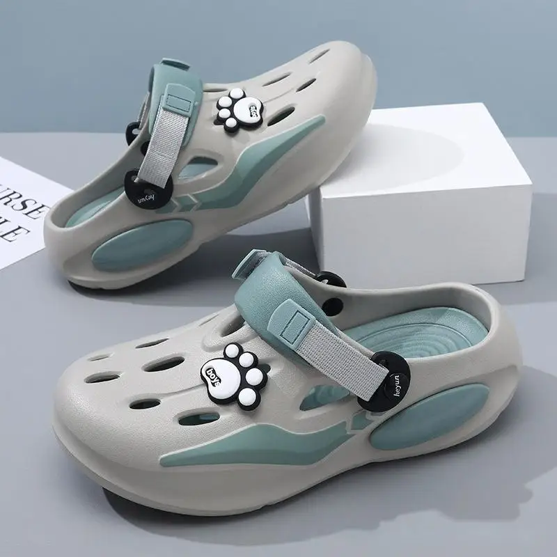 Zuecos clásicos de verano para hombre, zapatillas transpirables para jardín, cómodas zapatillas de playa para exteriores, Zapatillas de casa antideslizantes