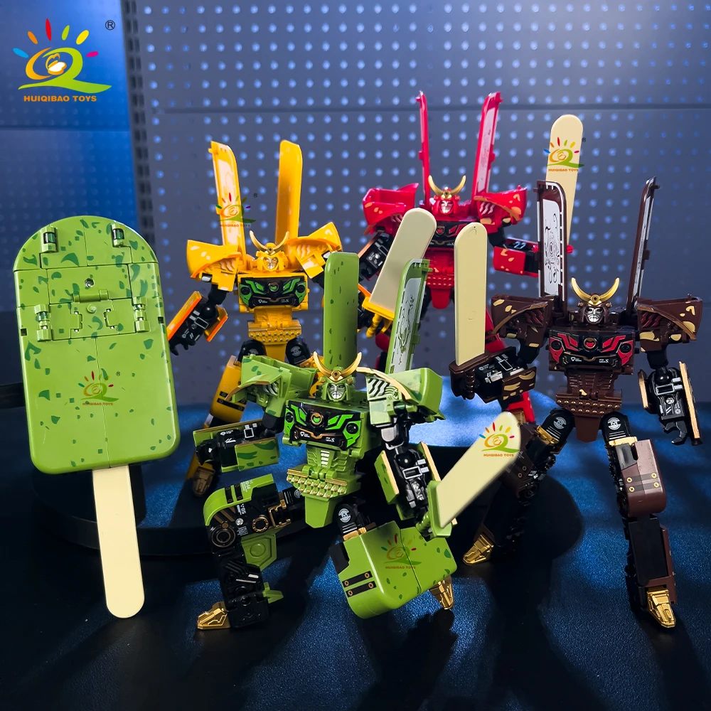 HUIQIBAO Juego de juguetes robot de helado transformable 2 en 1, diseño coleccionable, decoración de escritorio, regalo de cumpleaños perfecto para adultos