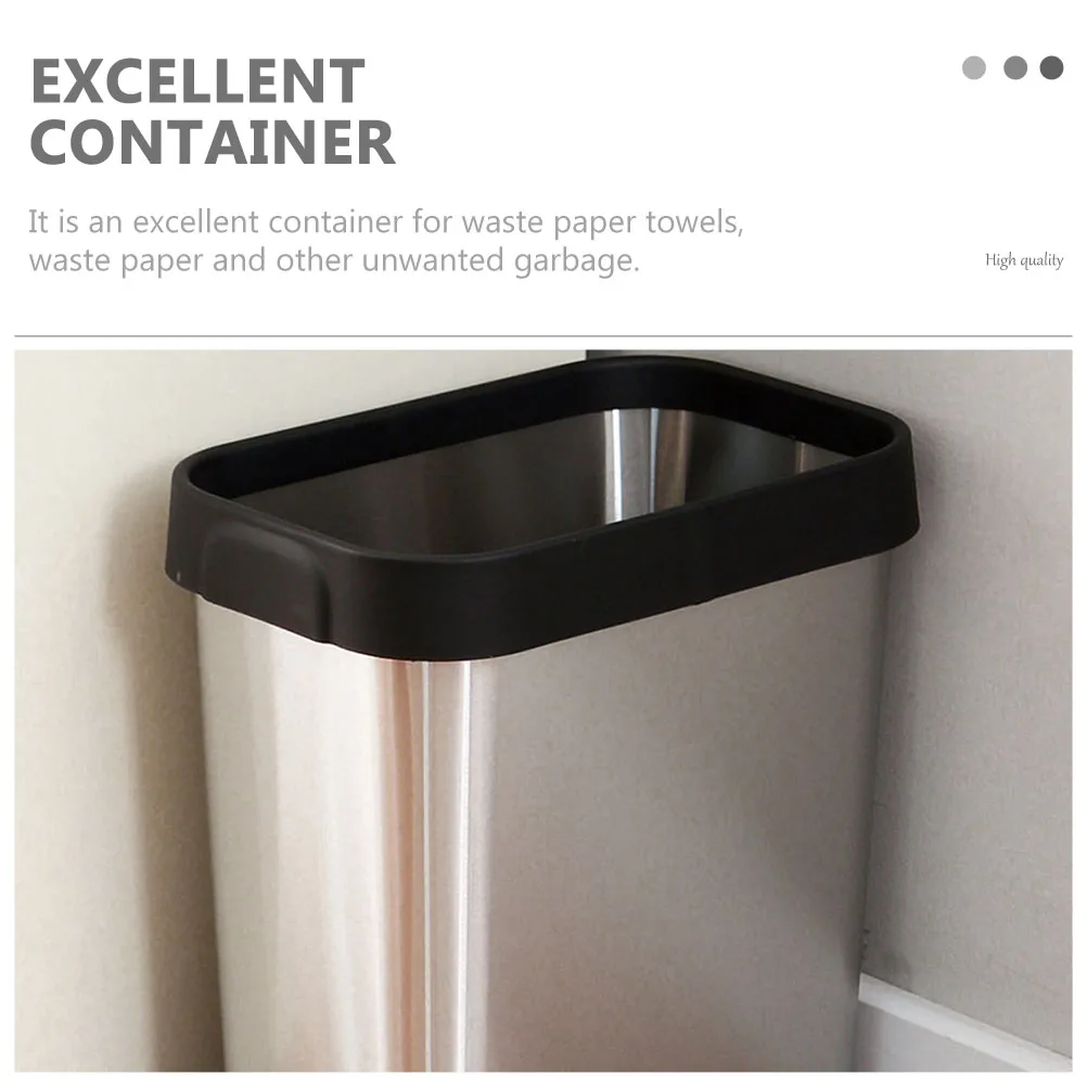 

Stainless Steel Trash Can Garbage Bin For Household Office Indoor With Lid Compact Rubbish Container Rectangular Waste