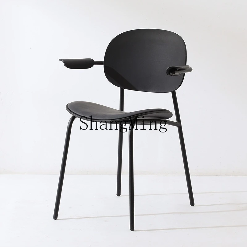 

ZYY modern simple armchair can be hung soft bag dining table chair household chair wrought iron