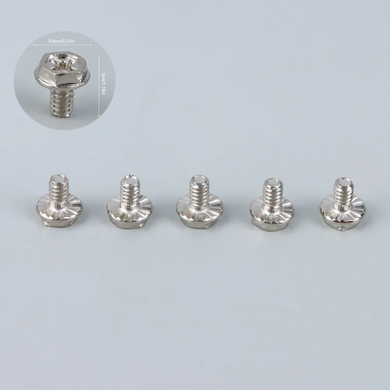 50Pcs Toothed Hex 6/32 Computer PC Case Hard Drive Motherboard Mounting Screws For Motherboard PC Case CD-ROM Hard Disk 30X8mm