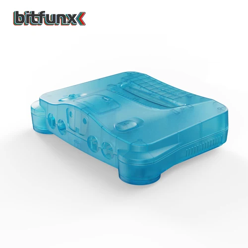 Imagen 1 del producto Bitfunx Ice Blue N64 carcasa de repuesto transparente carcasa protectora para consola de juegos Nintendo 64 todas las versiones