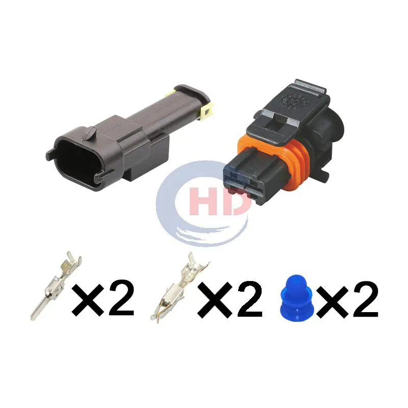 

1-20 sets 2pin Fuel Injector Plug 936462-2 1928403137