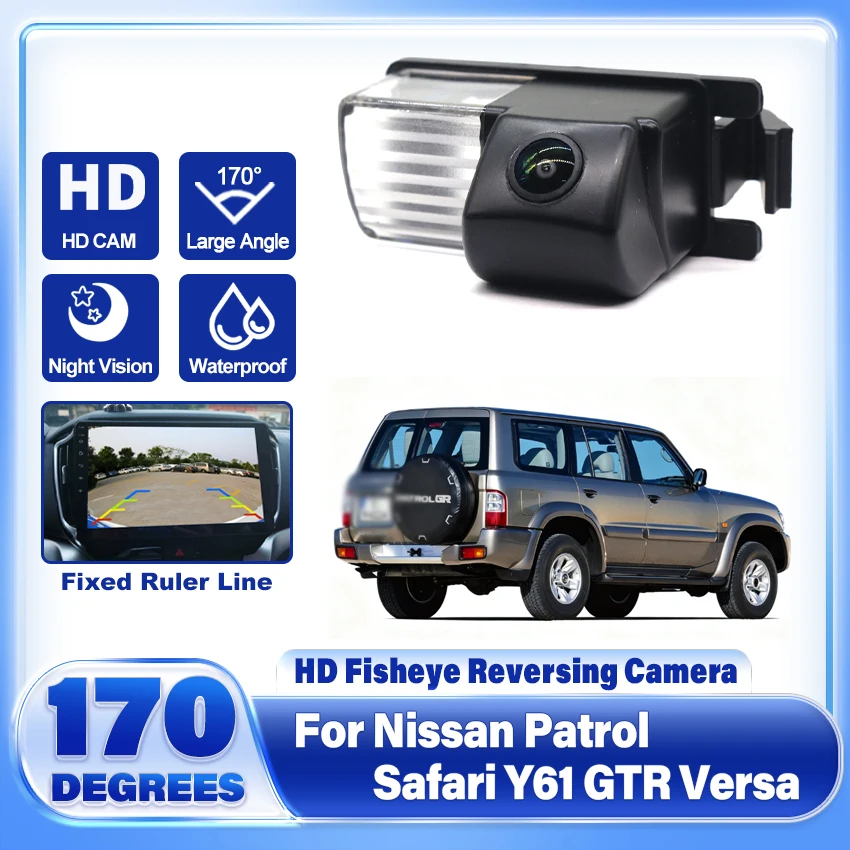Rear View Camera For Nissan Patrol Safari Y61 GTR Versa CCD Night Vision Reversing Camera License Plate Camera Backup Camera