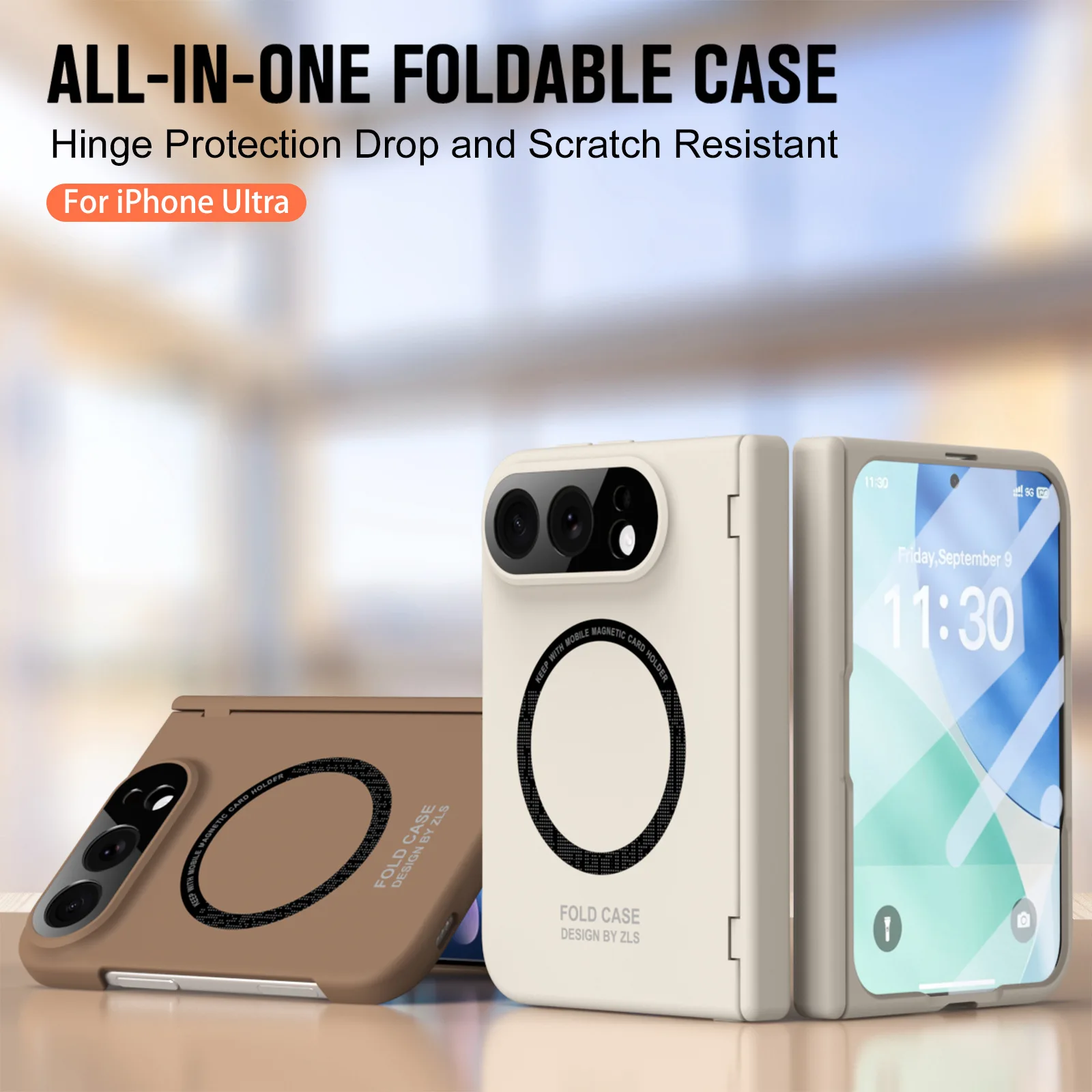 Magsafe Magnetic Phone Case for iPhone Duo 18Ultra 18 Fold with Flim Screen Glass S Pen Hinge Protection Shockproof Back Cover
