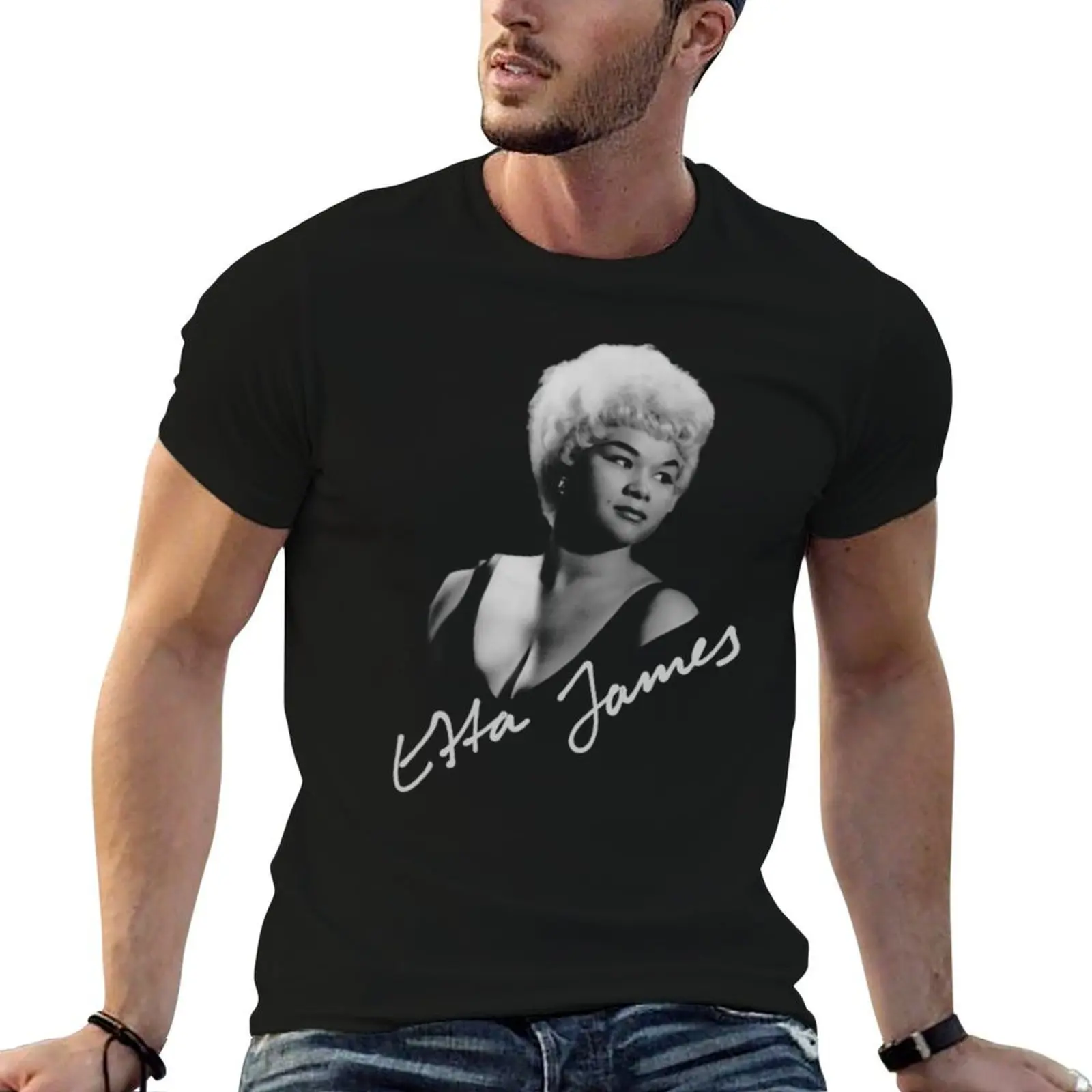 

Футболка Etta James, футболки с аниме для мужчин, футболки из 100% хлопка