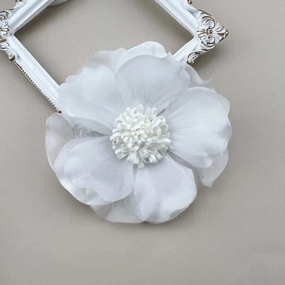 New Fabric Art Artificial Lace Brooch Camellia Sinensis Colorful Camellia Flower Brooch Party Costume Decoration Man