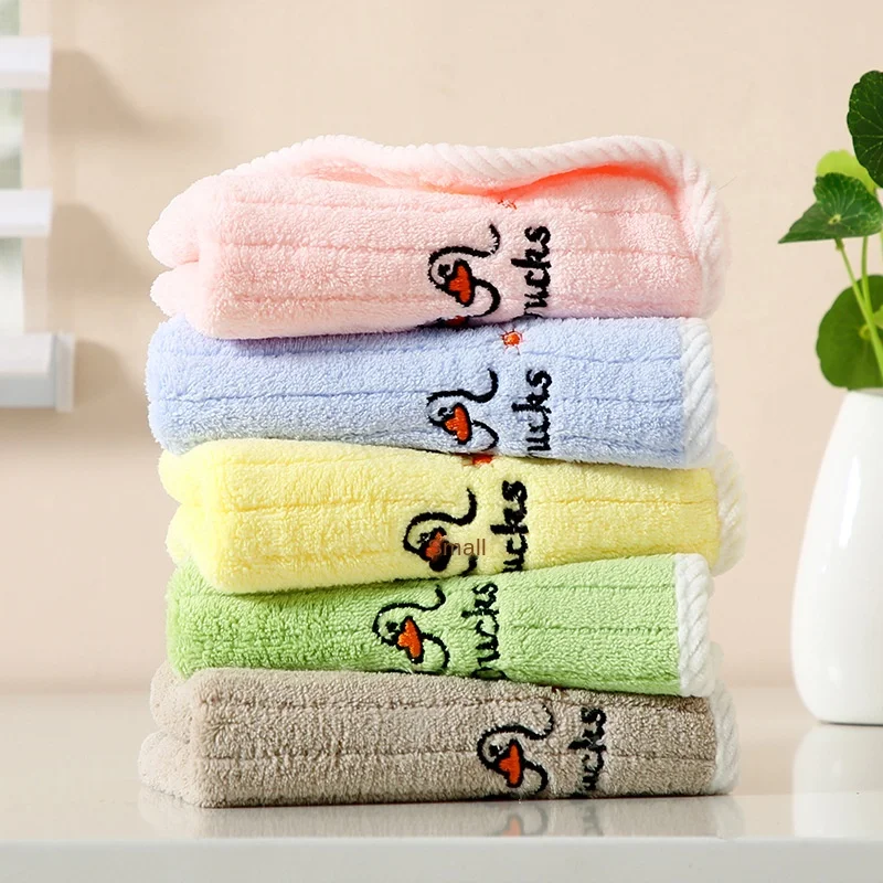 Children\'s Towels for Face Washing Kindergarten Boys and Girls  Absorbent Baby Soft Rectangular Non-cotton Face Towels