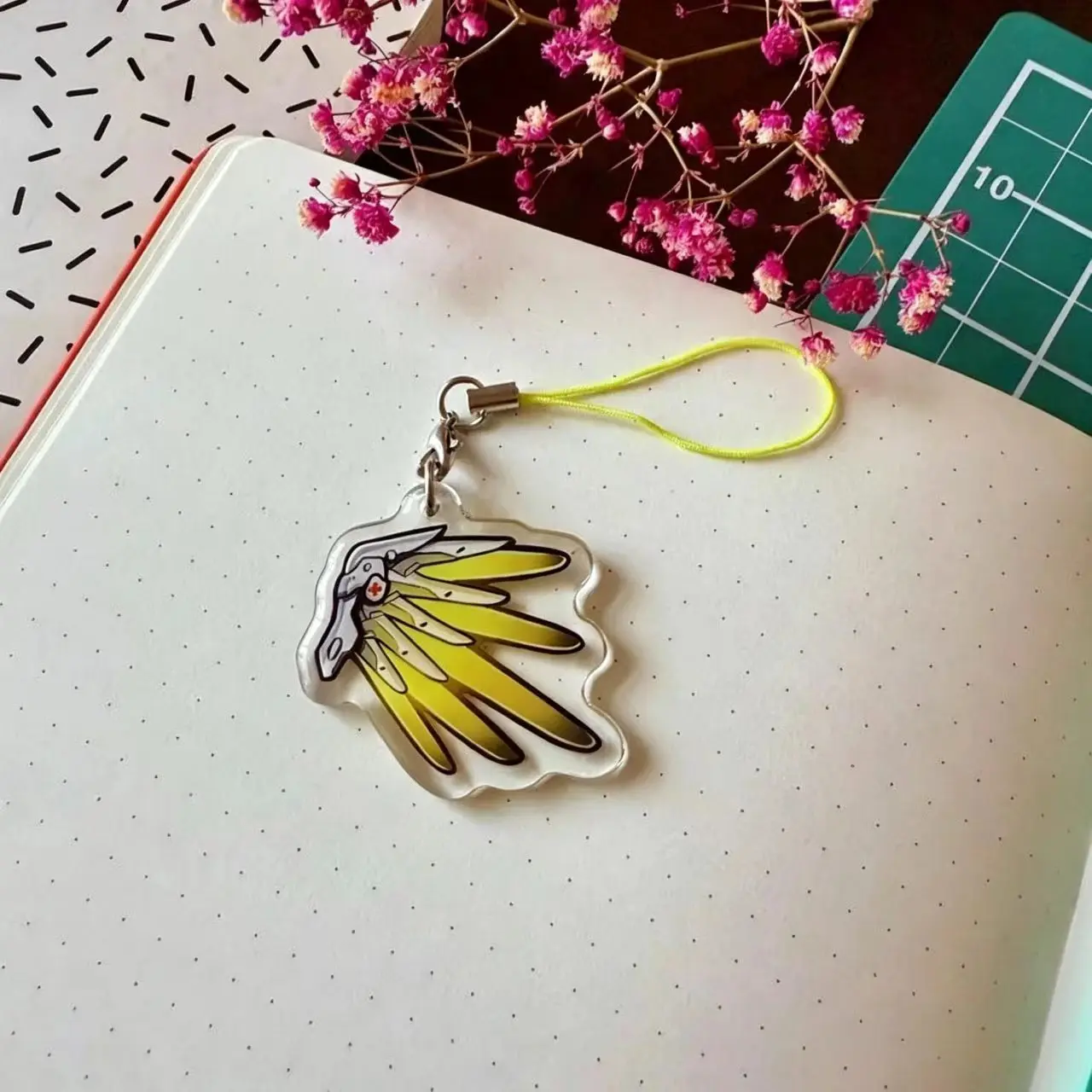 Overwatch 2 phone charms  OW2 acrylic charms   DVA  Mercy  Sombra   Kiriko  Symmetra  Juno  Overwatch Keychains - Gaming gifts view 3
