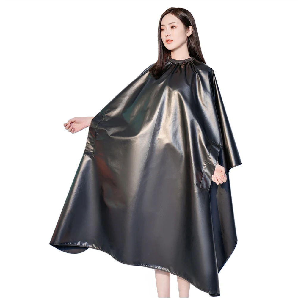 

Waterproof Coating Antifouling Hair Dyeing Cape Hidden Sleeves Coloring Gown Barber Haircut Cloth Antistatic Apron Wraps 1826