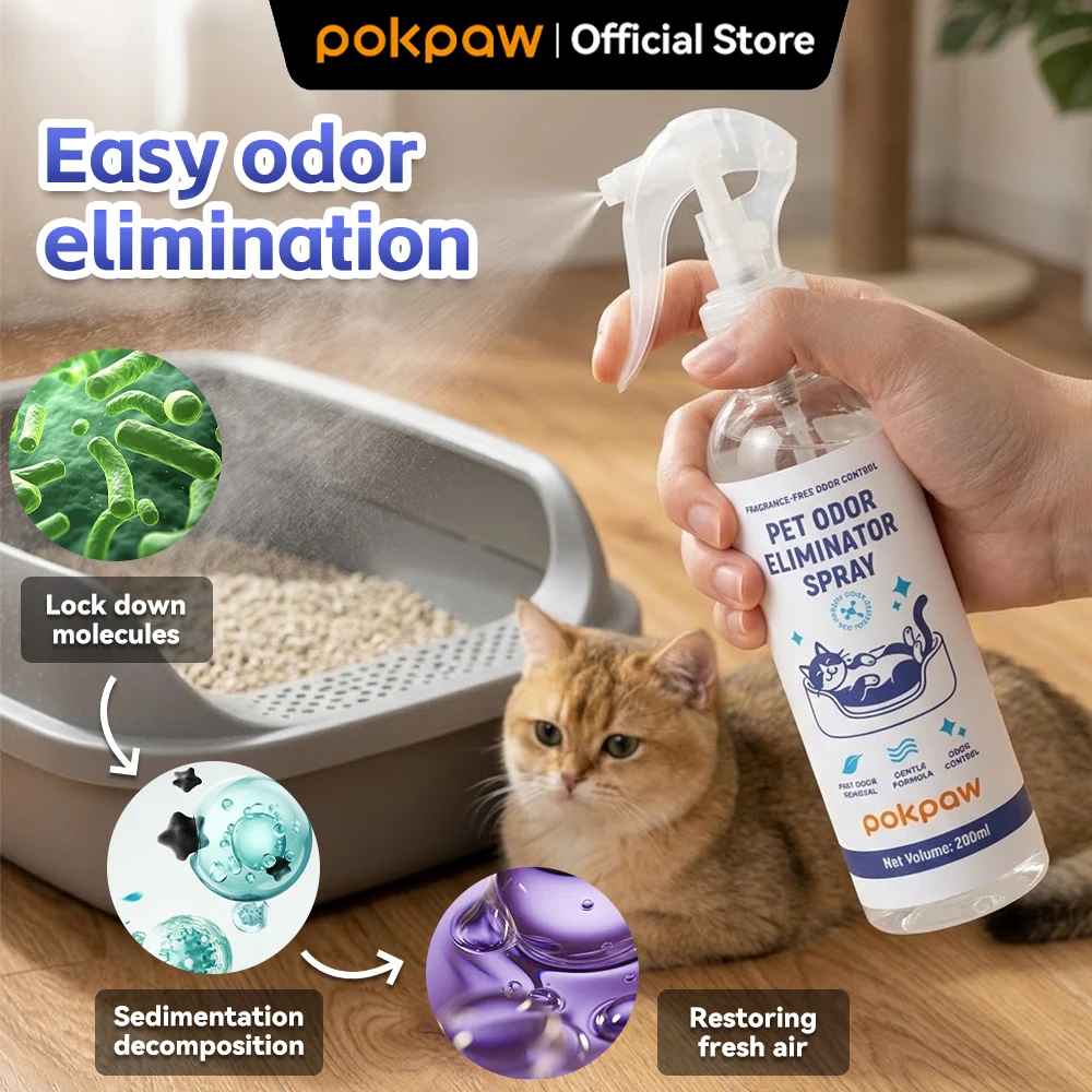 Pet Odor Eliminator Spray Natural Pet Deodorizer Spray Cat Litter Urine Smell Remover Odor Neutralizer Freshener for Dogs