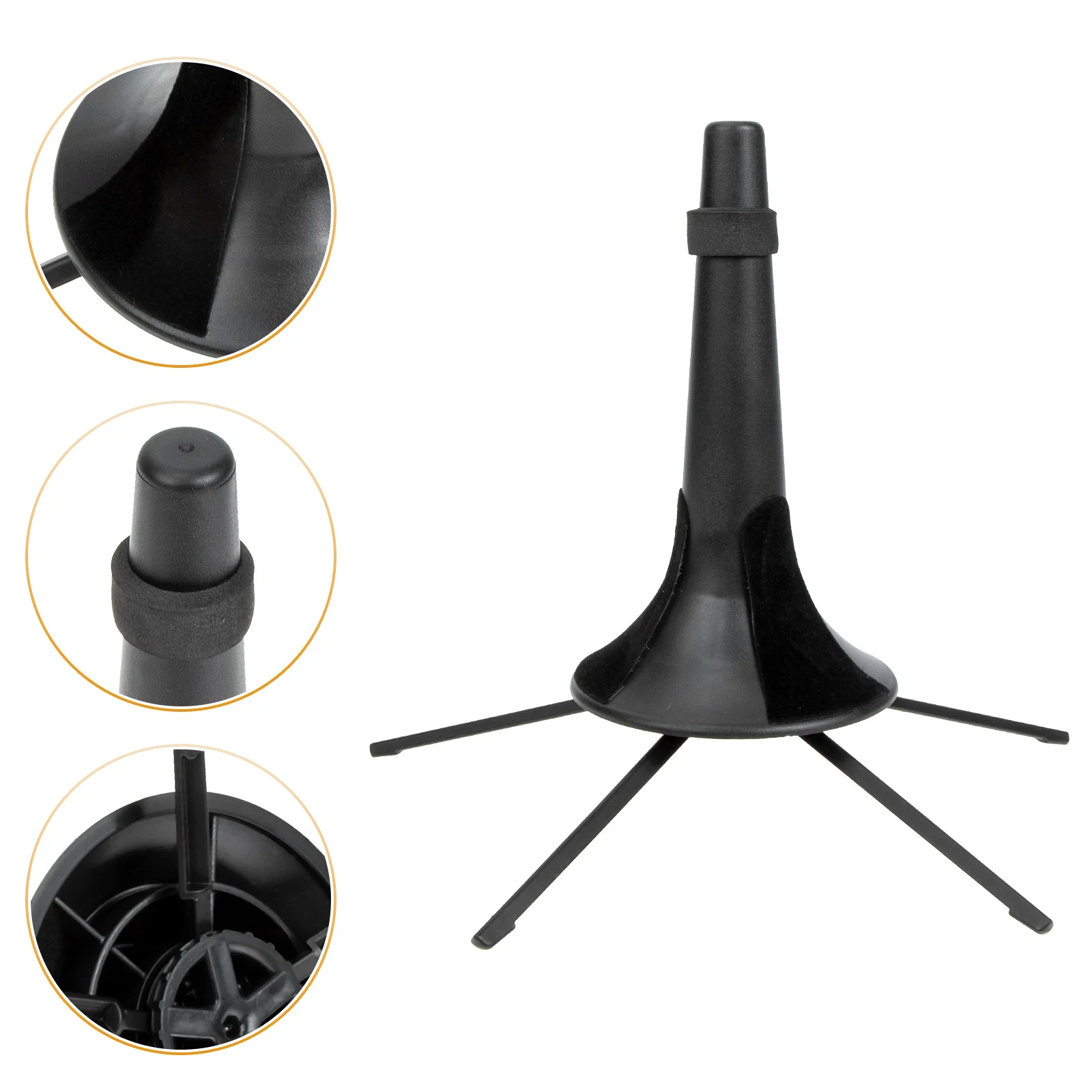 Premium Metal Trumpet Stand Foldable Stable Tripod Design Trumpet Holder Storage Rack Musical Instrument Display