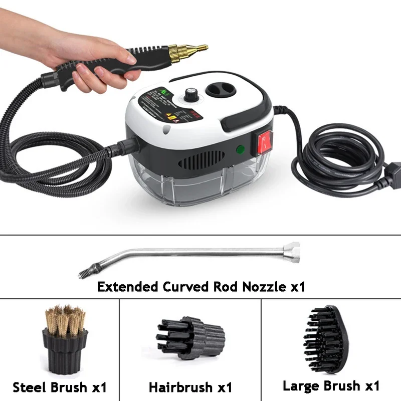 2500W Steam Cleaner High Temperature Pressure Washer Air Conditioning Kitchen Hood Home Cleaning Tool Car Steaming Cleaner US/EU