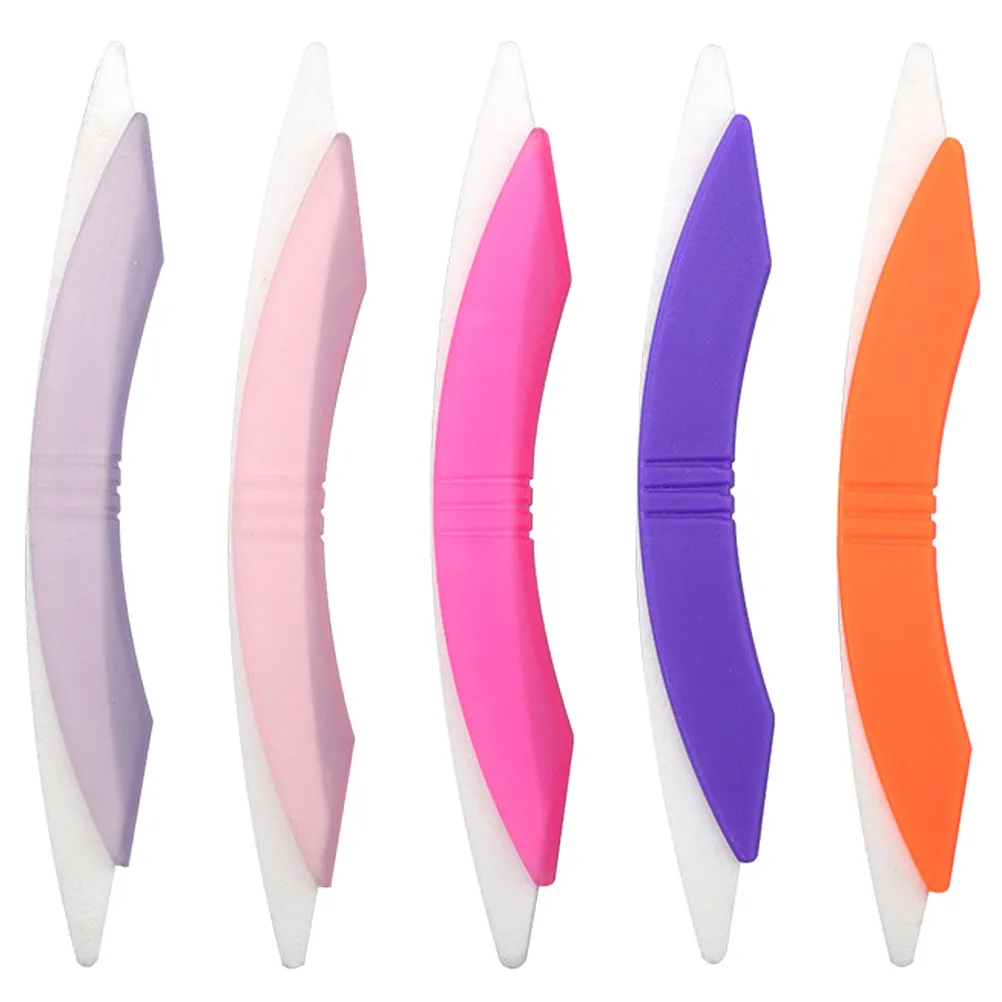 5 Peças de Lixas para Unhas Premium, Ferramenta de Lixa Curvada para Manicure, Bloco de Polimento para Unhas de Mulheres, para Unhas Acrílicas e Naturais