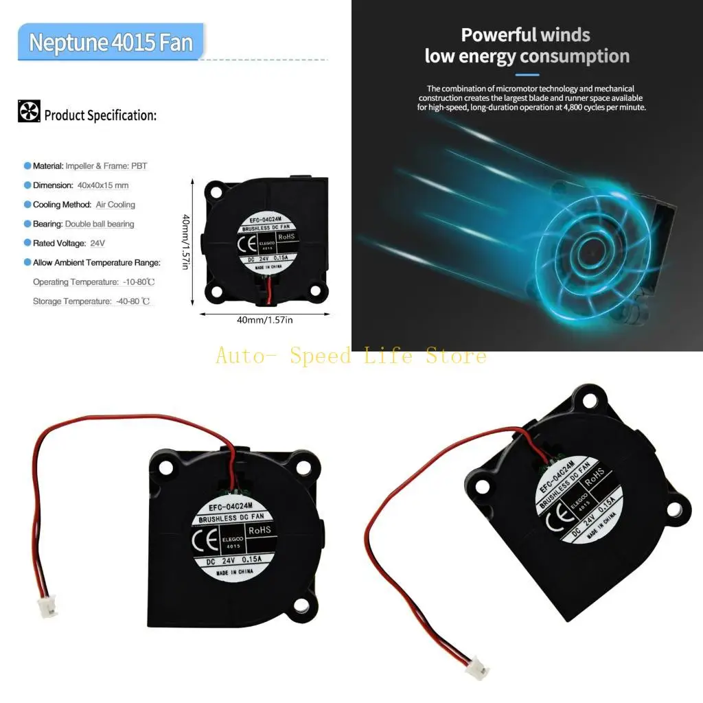 

02DA двойной шарикоподшипник 4015 вентилятор вентилятора для -принтер.