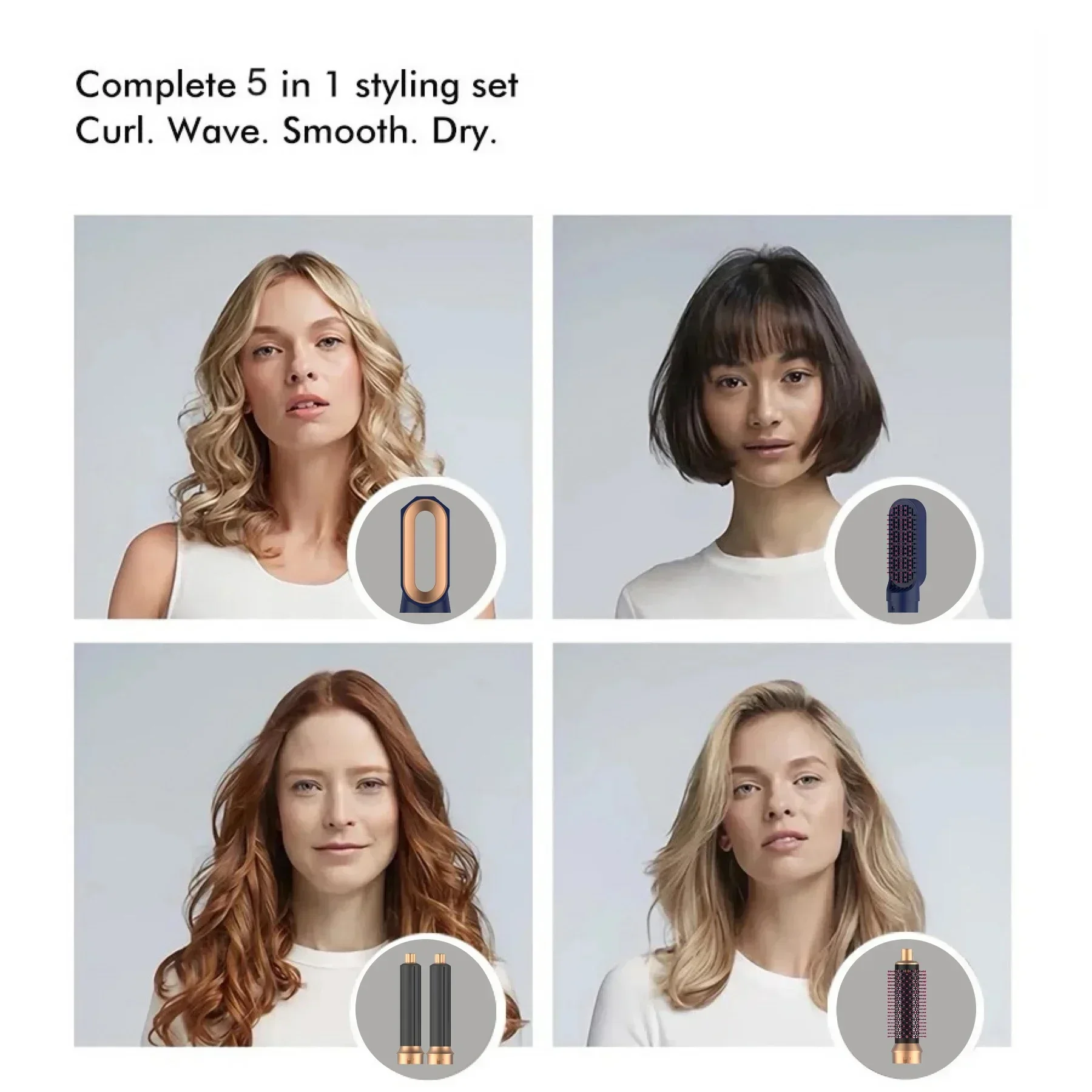 Hair Dryer Multi Hair Styler 5 in1 Curling Iron Hair Straightener With Hair Brush Hairdryer For Hair Dryer Hair Multi Styler image 5