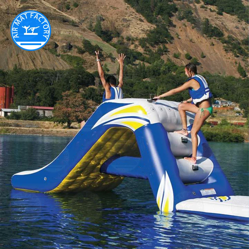 Floating Inflatable Water Slide Climbing Wall Kiddie Pool Toy Summer Backyard Water Park Party Play Set