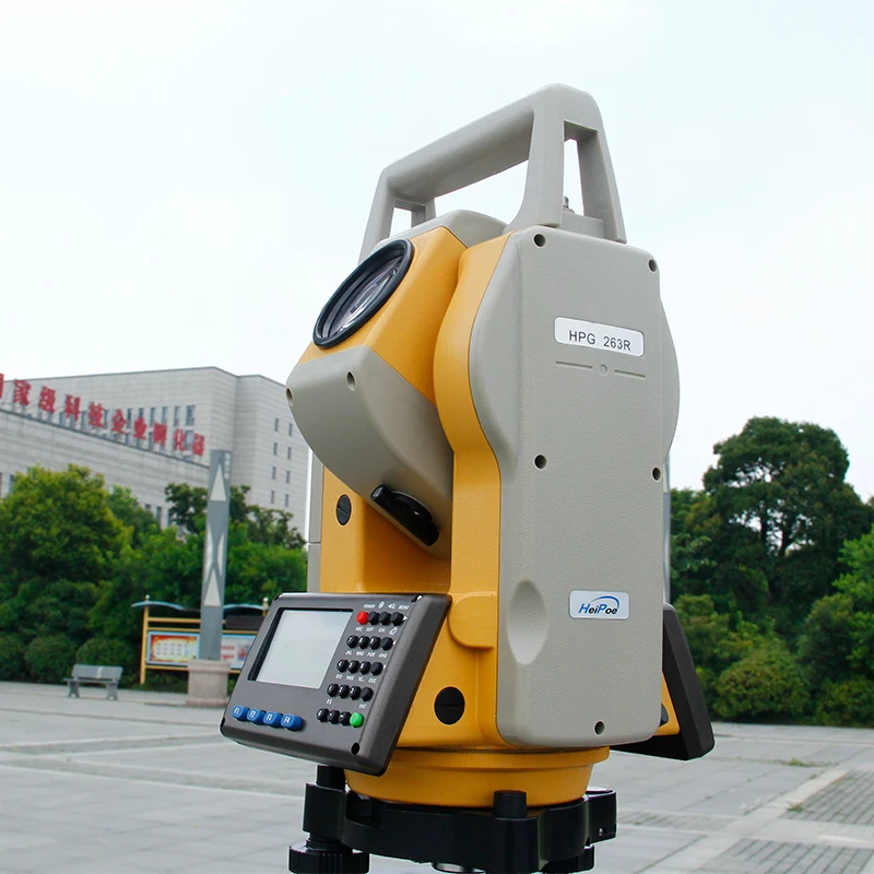 Multilingual Accuary 2'' Total Station With Dual screen Heipoe HPG263 survey 2000m Prism Distance
