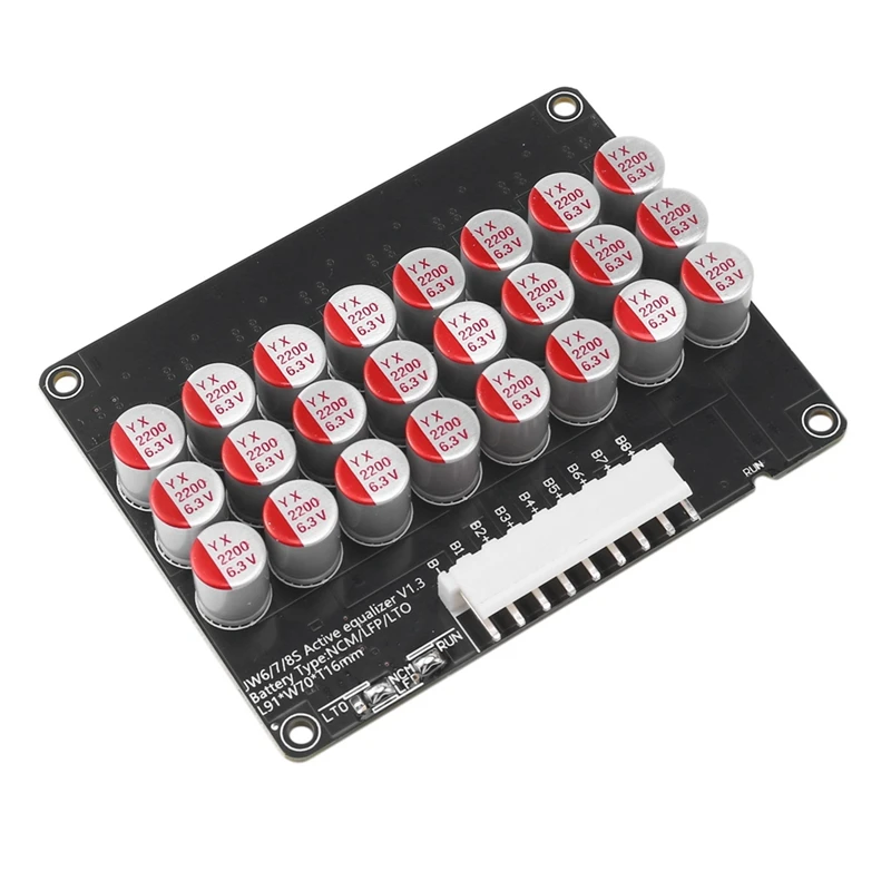 Ofertas superiores 2x balanceador de grupo inteiro 8s 5a lipo lifepo4 bateria equalizador transferência de energia capacitor bms placa