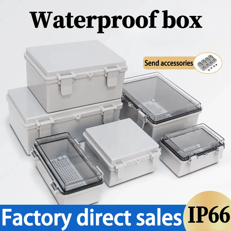 

IP66 Electrical Plastic Enclosure ABS Power Junction Box Outdoor Waterproof Distribution Box for Electric Instrument Project