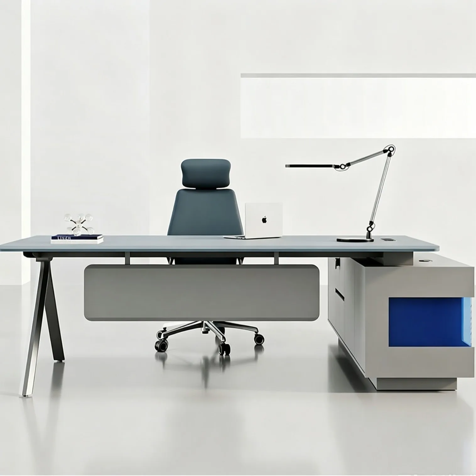 Premium desk Modern minimalist office table and chair combination creative table