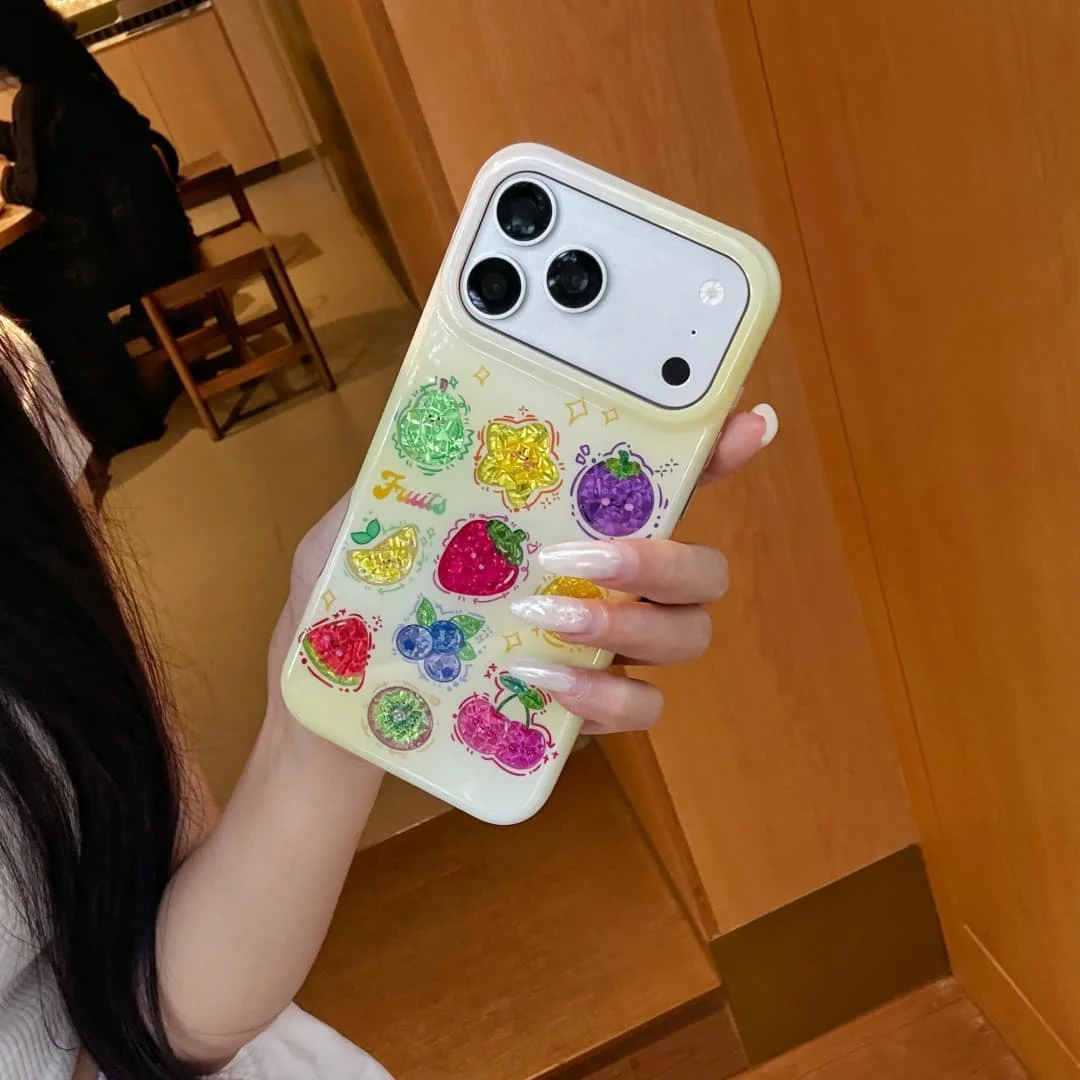 Fruit collection with glass pattern  Phone Case for iphone 17 Promax  16 15 14  13 Back Cover Gift