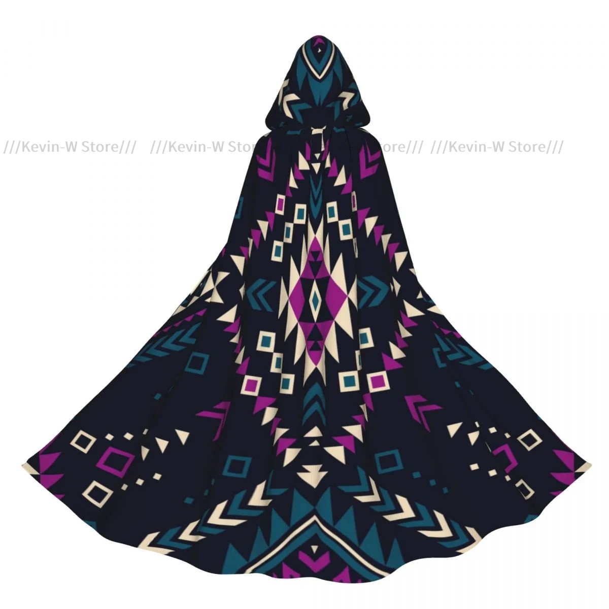 

Hooded Cloak Unisex Cloak with Hood Tribal Navajo Ethnic Hipster Geometric Cloak Vampire Witch Cape Cosplay Costume