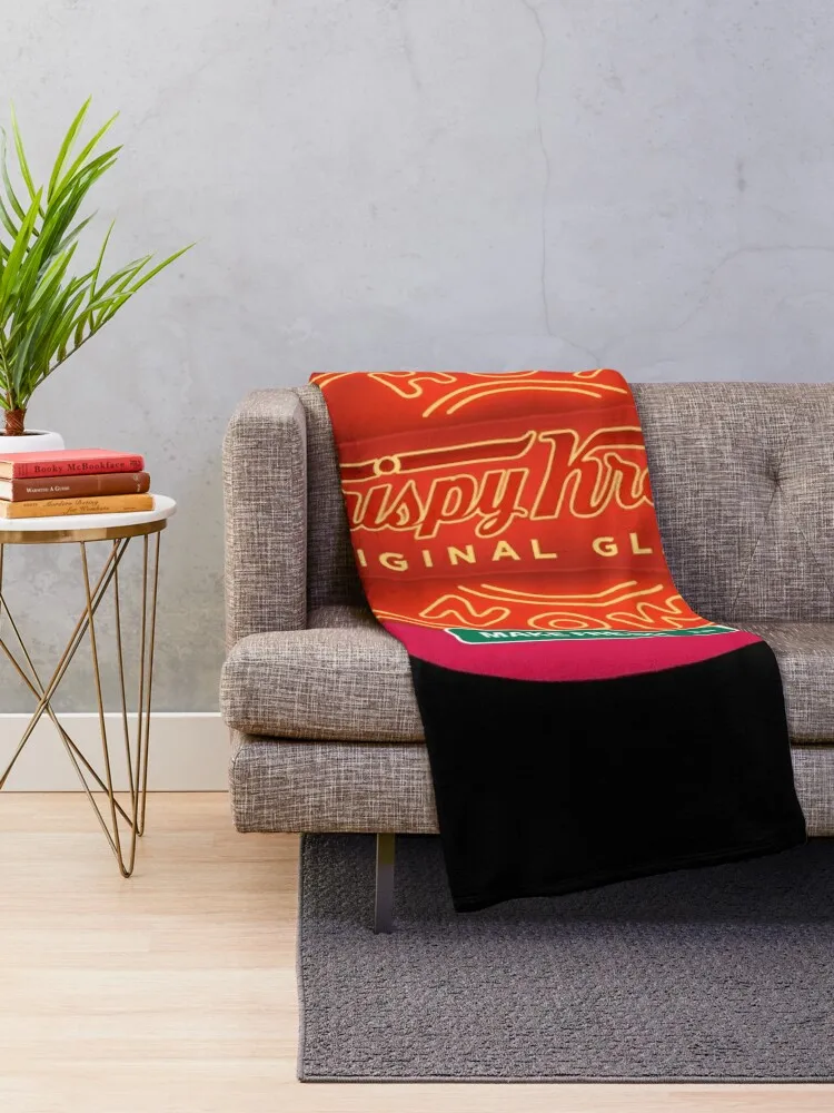 Circular Krispy Kreme Logo Merchandise Throw Blanket Multi-Purpose Nap Decorative Sofa Blankets