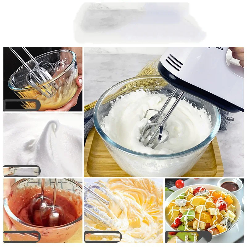 Whisk 1PC Electric Countertop Handheld With Stainless Steel Bucket1.7L Blender Creamer Baking Cake & Pasta Maker Home Commercial