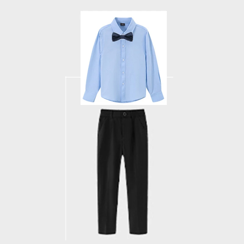 Variant: Blue Top Black Pants