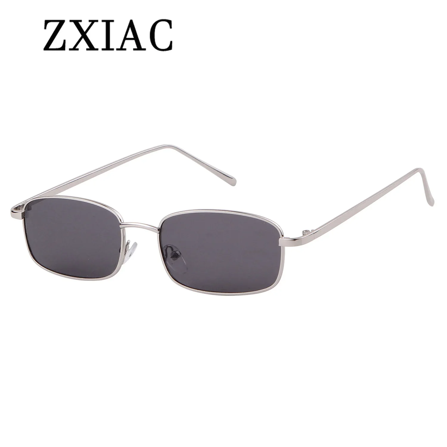 ZXIAC Small Oval Metal Sunglasses Women Men 2024 Fashion Design Retro Lens Sun Glasses Vintage Skinny Slim Wire Narrow Shades