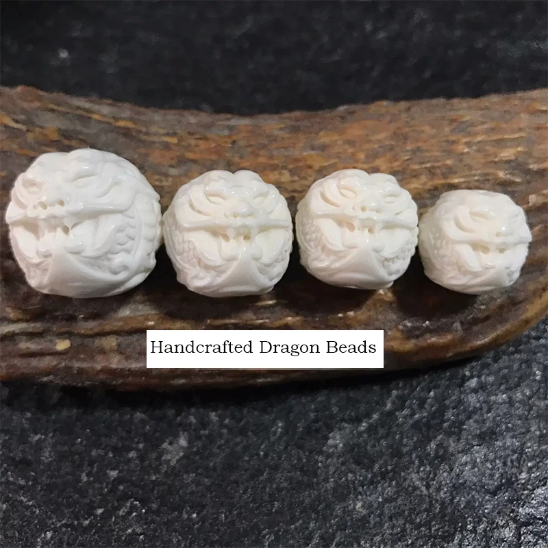 Handmade Genuine Buckhorn Loose Beads Power Dragon Beads DIY Jewelry Findings