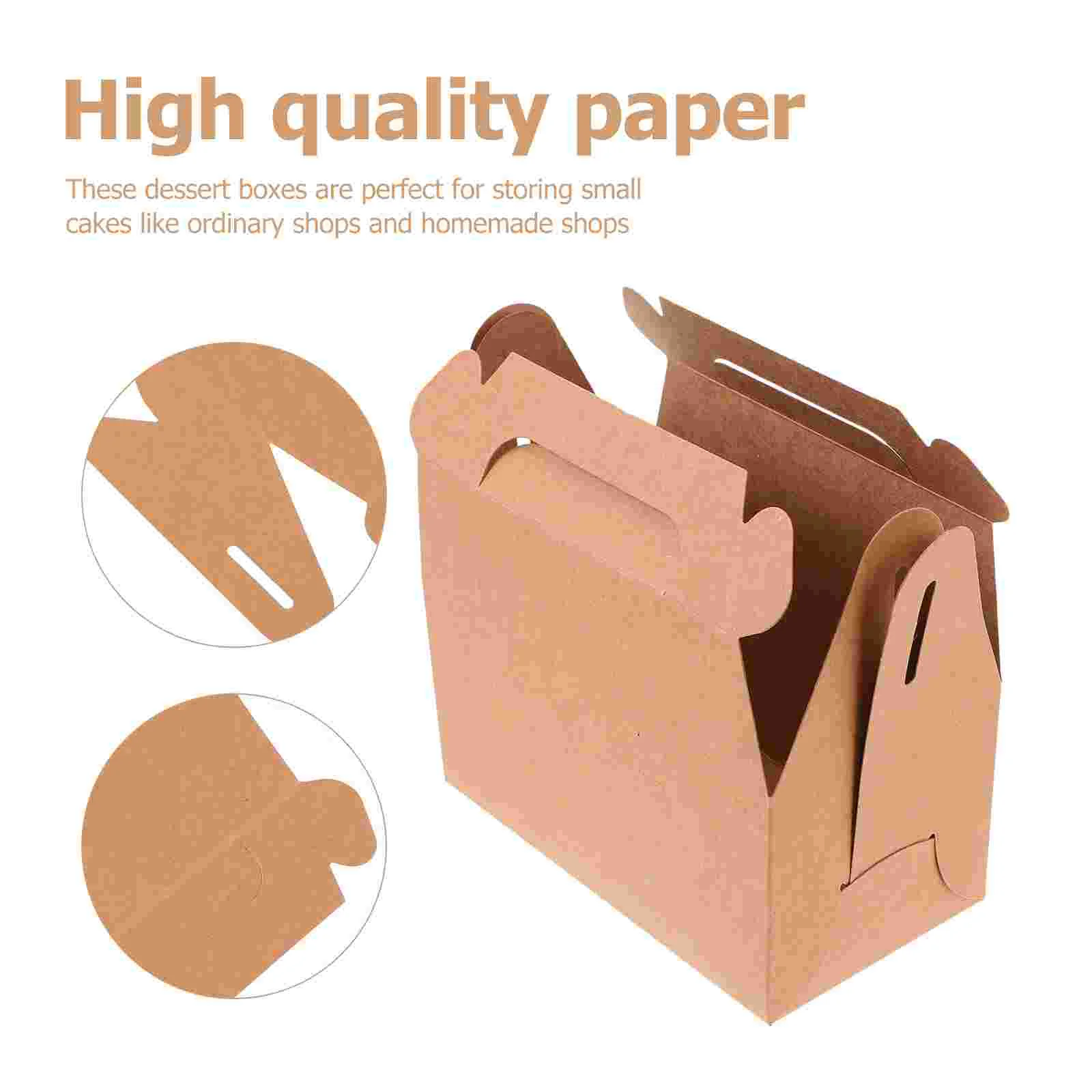 20 Pcs Cake Carrier Portable Box Boxes Handed Case Food Bakery Take Out Containers Paper