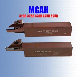 MGAH 325 MGAH320R MGAH325R MGAH420R MGAH425R MGAH525R External Grooving Lathe Tool Holder CNC Spring Steel Carbide Inserts MGMN