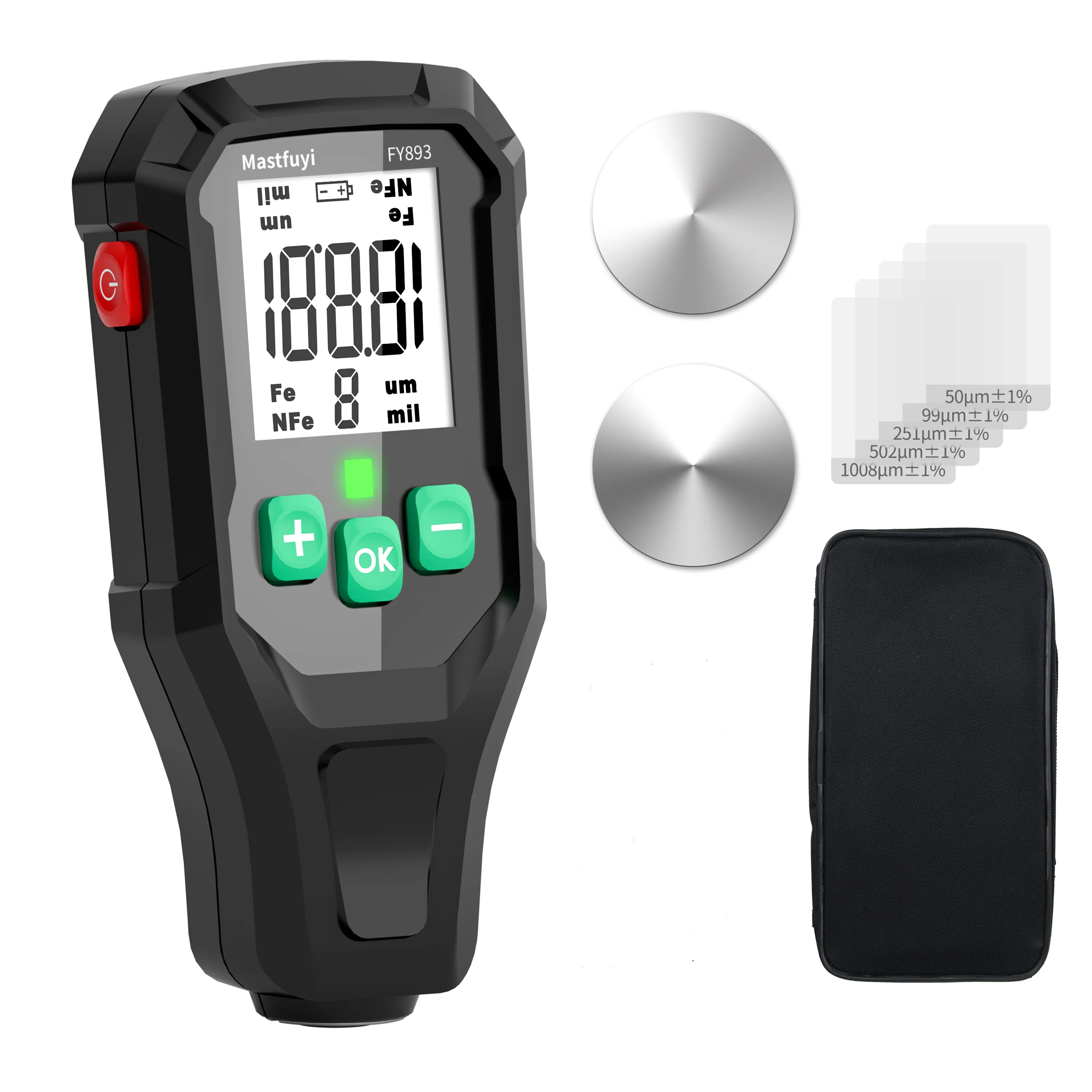 

Paint Thickness Gauge Digital Car Coating Depth Gauge Tester with Resol 0.1mil Portable Paint Mil Thickness Meter