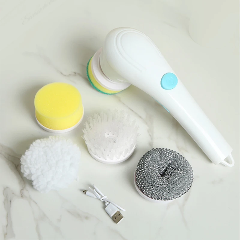 Xiaomi Wireless Clean Brush Multifunctional Electric Brush Cleaner 360 Degree Rotation 5 Replaceable Brush Heads Kitchen Tools