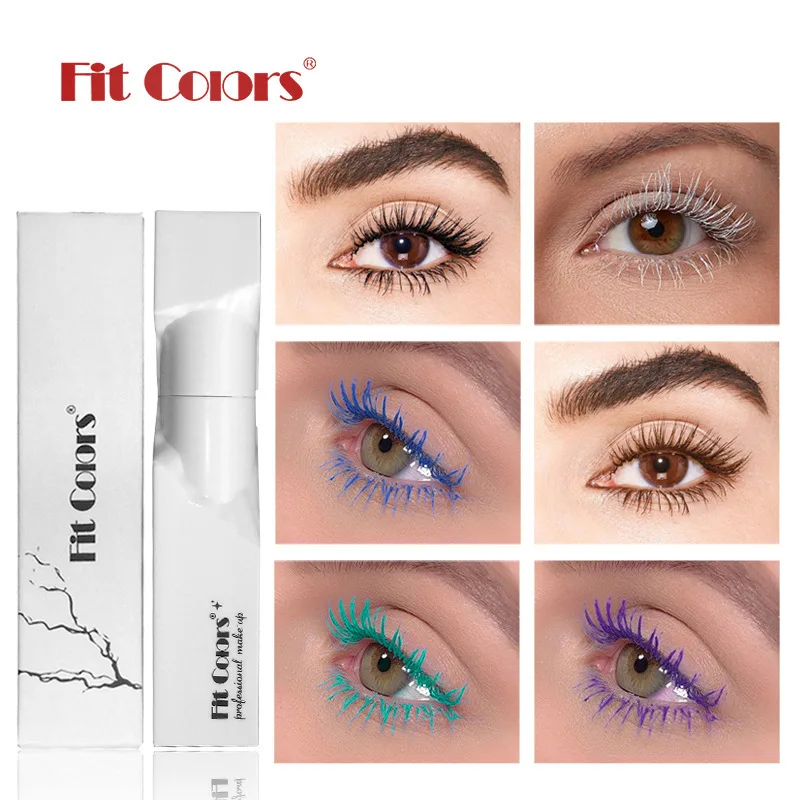 Fit Colors New Broken Color Thick Curly Slim Waterproof Stain Free Eye Black