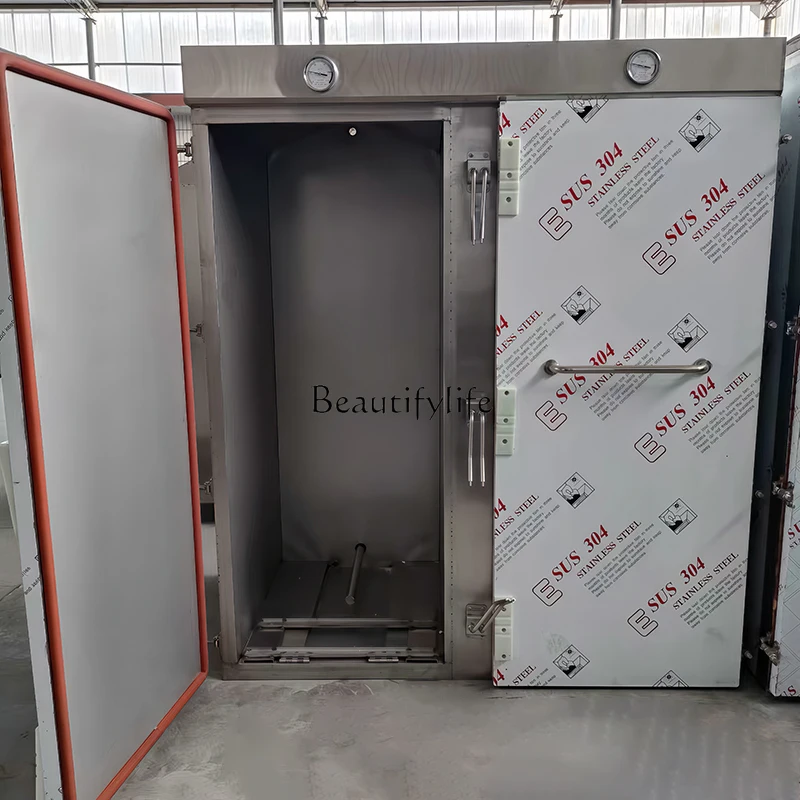 

2 Awakening and steaming integrated gas-electric constant temperature 72-plate cart-type canteen steamed steaming cabinet