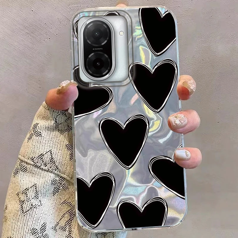 Fashion Romantic Love Heart Phone Case For Redmi Note 14 13 12 11 10 Pro Plus 10S 11S 12S 14S A5 A3 A3X A1 A2 14C 13C Soft Cover