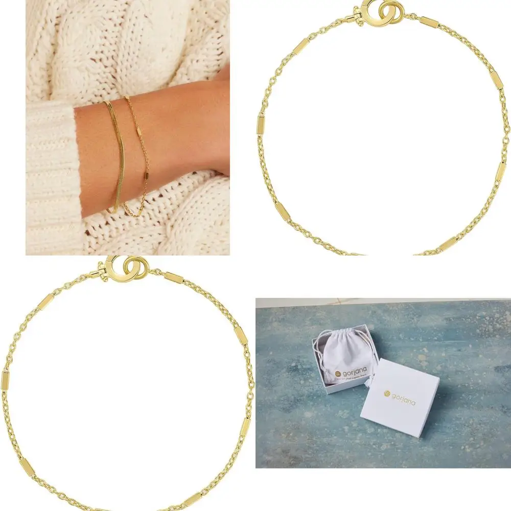 

Изящный браслет-цепочка Tatum с позолотой 18 карат, минималистичными акцентами в стержне и надежной застежкой на петлю