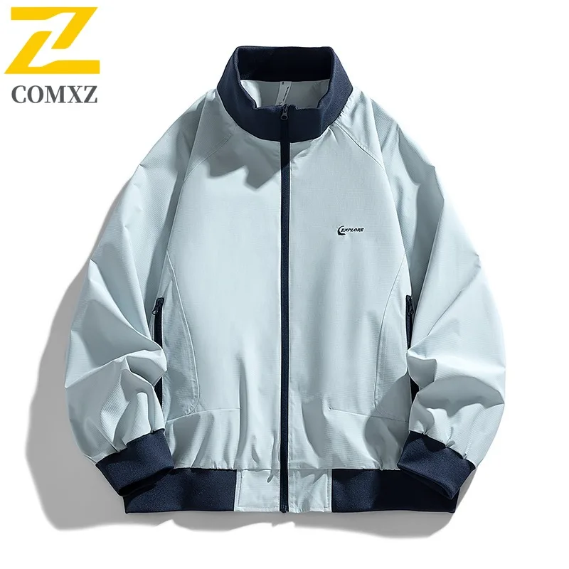 

COMXZ Premium Stand Collar Luxury Men Jacket Outdoor Exploration Multi-Purpose Coat Everyday Wear Cozy Autumn Men Apparel
