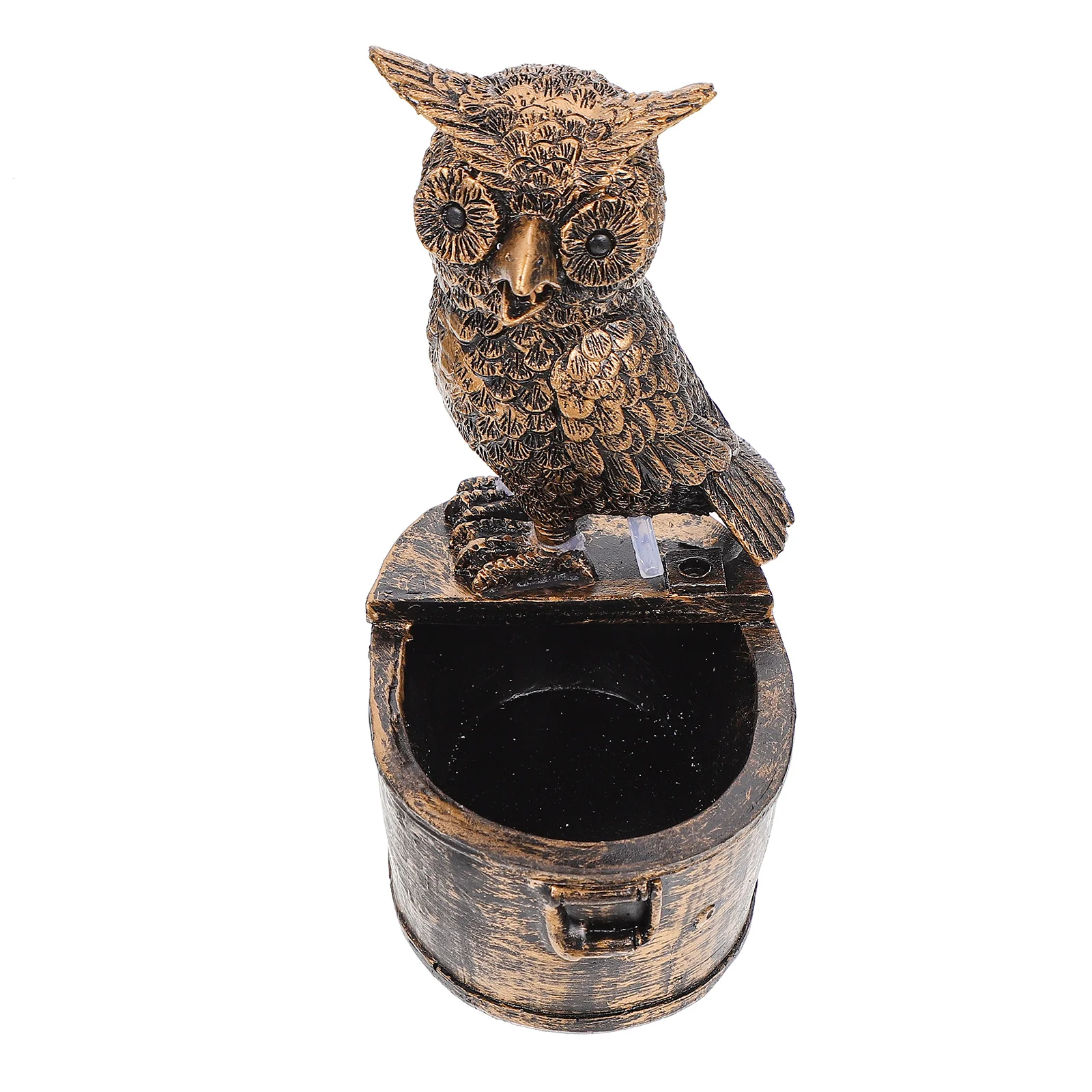 

Durable Owl Fountain Adornment Garden Landscape Ornament Soothes Emotions Simple Decoration Method Birthday Present
