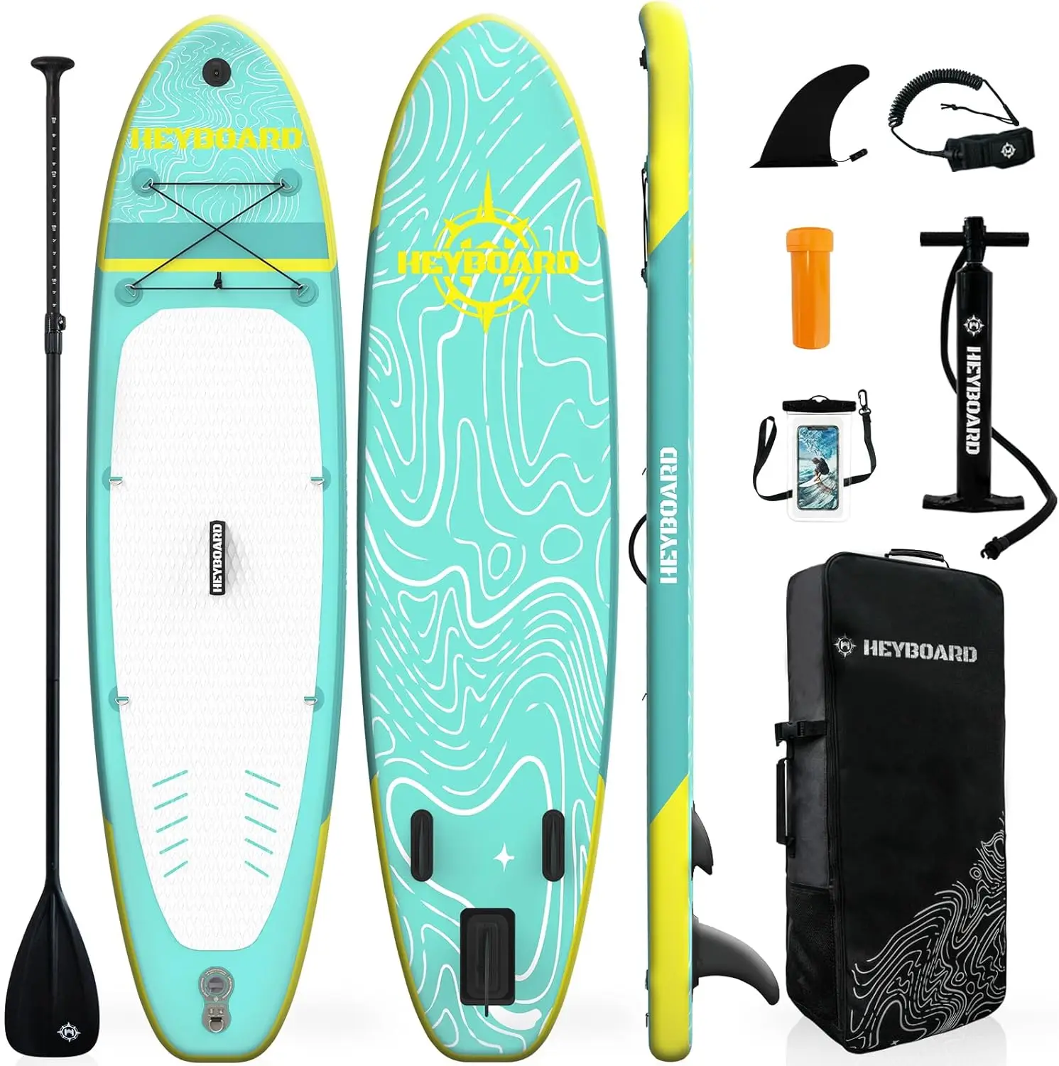 

Inflatable Stand Up Paddle Board 10'6"×32"×6" Standup Paddleboard with Premium SUP Accessories & Backpack, Non-Slip Deck